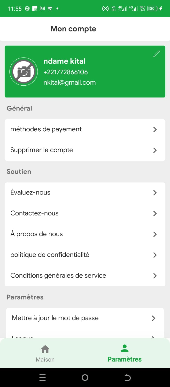 Capture d'écran de confirmation de suppression